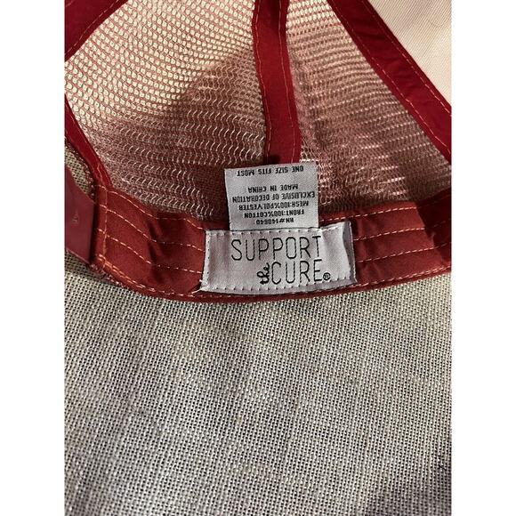 Women's Breast Cancer Awareness Strong & Brave Pink Ribbon Trucker Cap - Picture 8 of 8